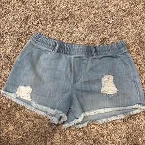 EUC pull on denim shorts